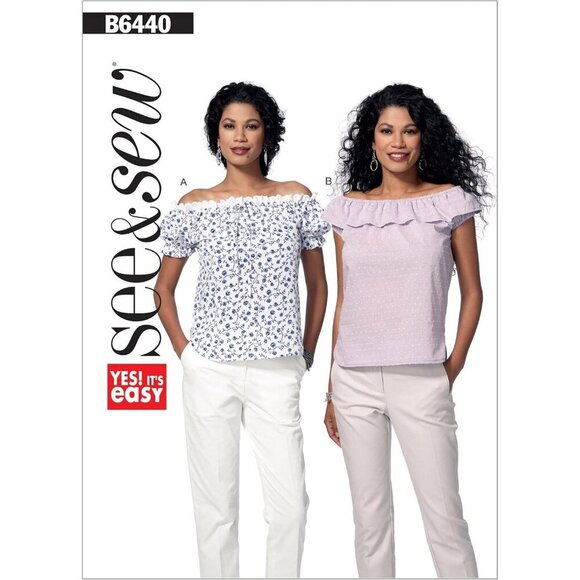 See & Sew B6440 Off-The-Shoulder Top Sewing Pattern Misses Sizes 8-20 - Picture 1 of 4